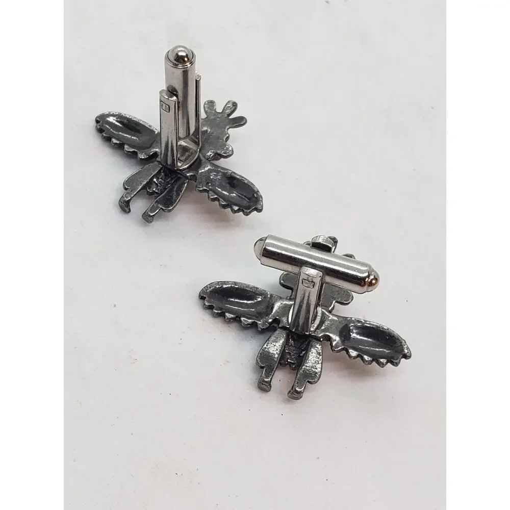 Vintage Native American Zuni Kachina Eagle Dancer Cuff Links Turquoise Pair Set
